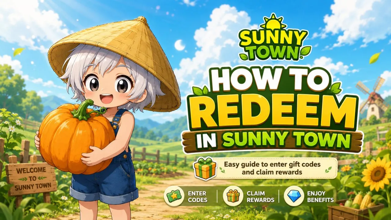 Player redeeming a gift code through the Newbie NPC in the Sunny Town Green Park